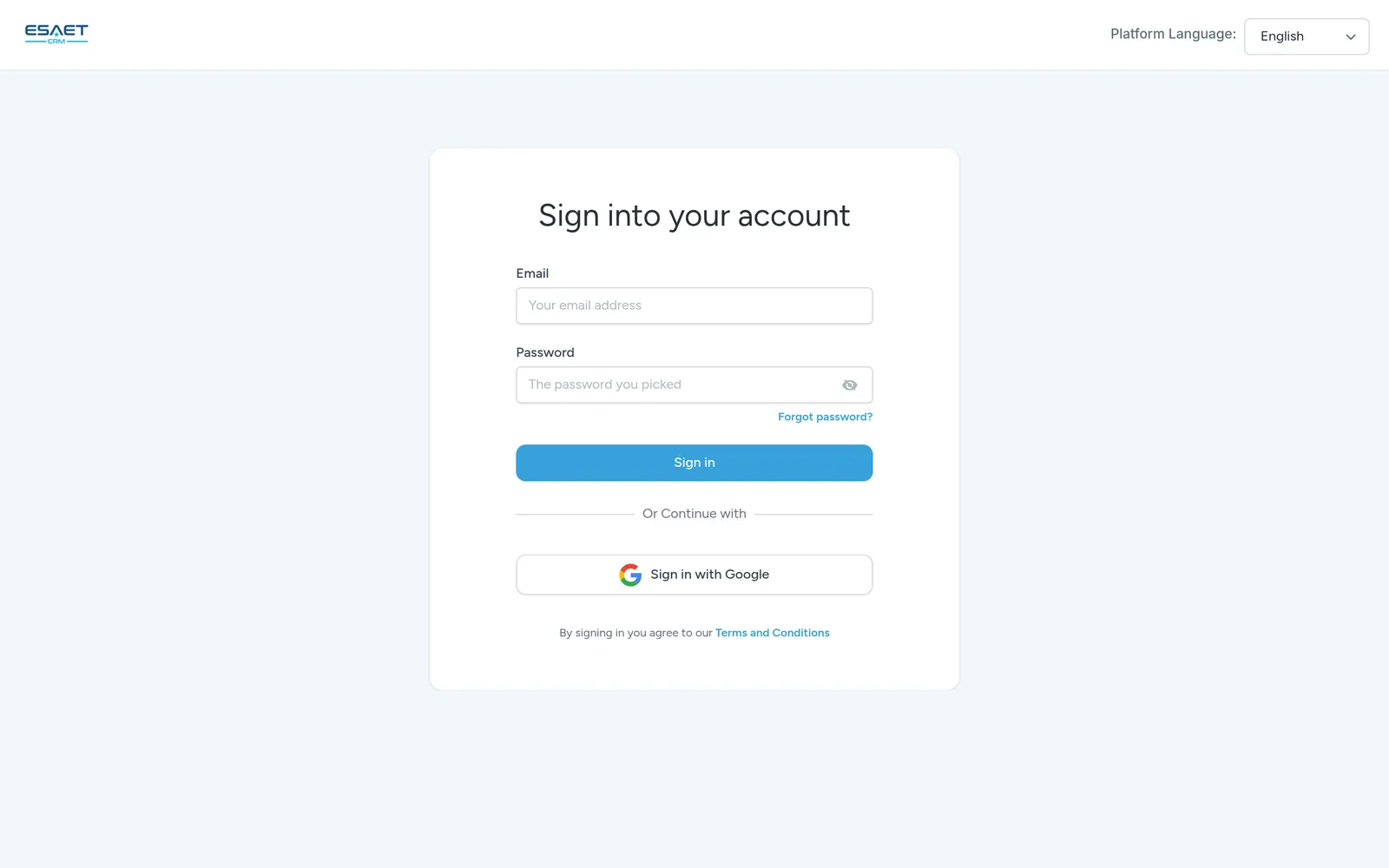 Captura de ESAET App Dashboard